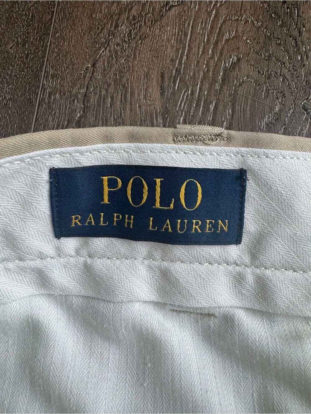 Polo by Ralph Lauren Khaki Flat-Front Men's Shorts Size 35